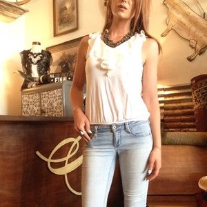 Ann Taylor LOFT white tank.